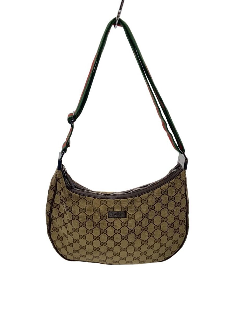 Gucci GG Canvas Half Moon Hobo messenger bag monogram Brown